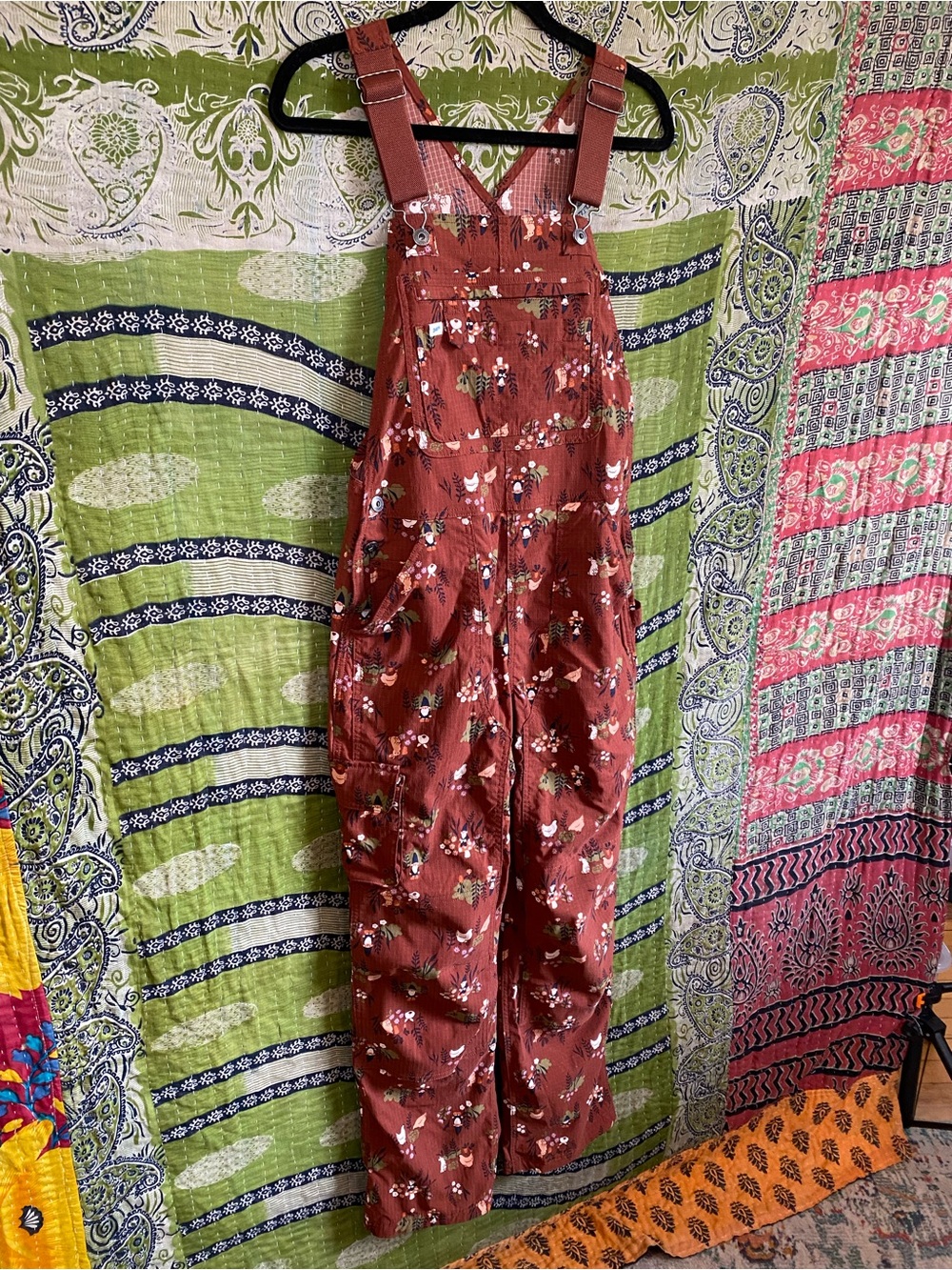 Duluth Trading Company Henna Garden Gnome Heirloom Overall Gardening Bibs XSx31 - Picture 4 of 16